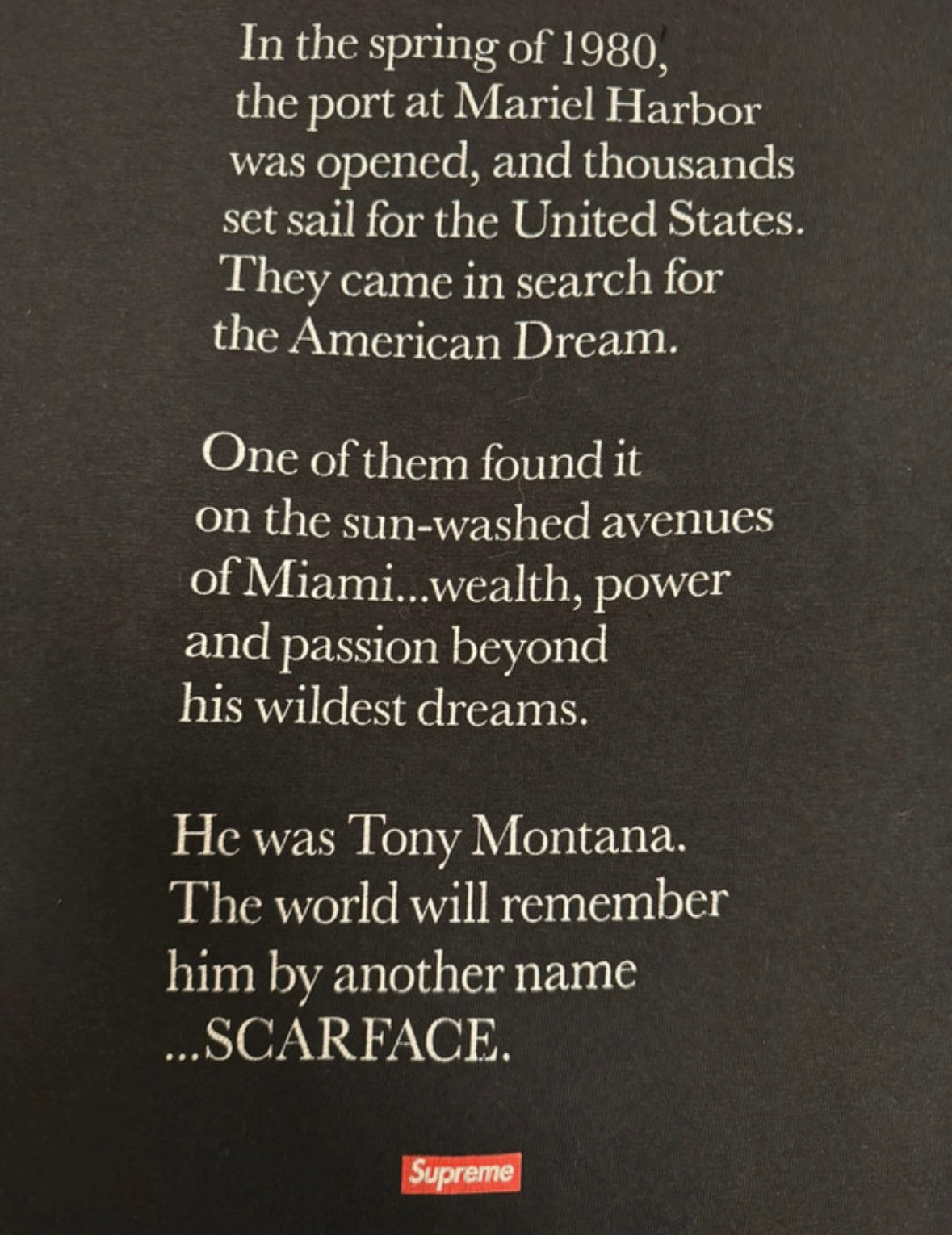 Supreme Scarface Split tee